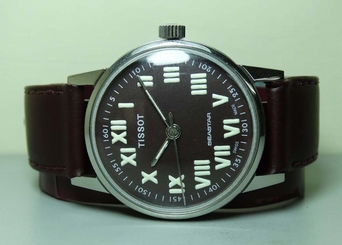 MENS VINTAGE TISSOT SEASTAR WINDING 6808378 WRIST WATCH USED G82 LUMINOUS DIAL