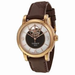 Tissot T0502073711704 Womens Mop Dial Analog Automatic Watch with Leather Strap