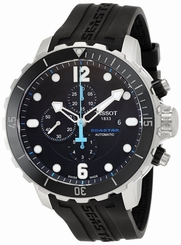 Tissot T0664271705702 New Seastar Men's Automatic Chronograph Black Dial Watch