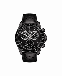 Tissot V8 T106.417.36.051.00 Black/Black Leather Analog Quartz Men's Watch