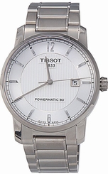 Tissot T Classic Automatic Silver Dial Titanium Mens Watch T0874074403700