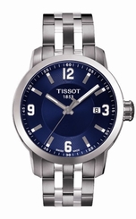 Tissot PRC 200 Men's Quartz Blue Dial Watch with Stainless Steel Bracelet T05541
