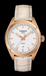 Tissot White Dial with Leather band Women's Watch T101.210.36.031.00