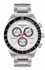 Tissot PRS 516 Men's Quartz Chronograph Silver Dial Watch with Stainless Steel B
