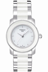 Tissot Ceramic Diamond White Dial Women's Quartz Watch T064.210.22.016.00