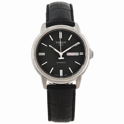 Tissot T0654301605100 T-Classic Automatic III Day Date Men's Black Leather Watch