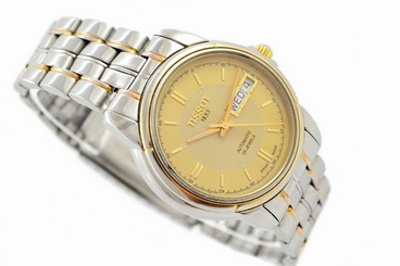 Vintage Tissot 1853 Automatic Stainless Steel Two Tone Mens Watch 1163