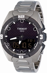 Tissot T-Touch Expert Solar Black Dial Titanium Mens Watch T0914204405100