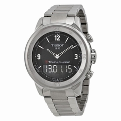 Tissot T0834201105700 Mens Black Dial Dual Quartz Watch 758499242738
