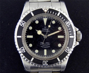 Rolex Tudor Submariner Vintage Oysterprince 7928 Stainless Steel Black Rose