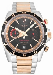 Tudor 20551N-95731BLK IND Grantour Chronograph Flyback Black Dial Men Watch New