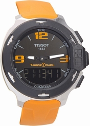 Tissot T-Race Analog Digital Orange Rubber Mens Watch T0814201705702