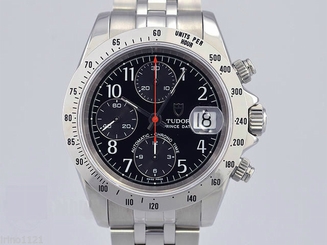 Pre-Owned TUDOR Prince Date Chrono Time SS Black Dial Men's Auto Watch 79280P,MR