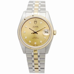 TUDOR MEN'S PRINCE DATE 34MM STEEL CASE AUTOMATIC WATCH 74033-62473-10DI-CH