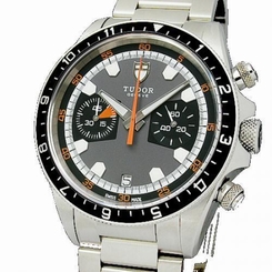 Pre-Owned Tudor Heritage Chrono SS Grey/Black Dial Men's Auto Watch 70330N, MR 845960064712