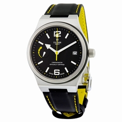 Tudor North Flag Black Dial Automatic Leather Mens Watch 91210NBKLS