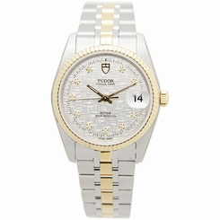 TUDOR MEN'S PRINCE DATE 34MM STEEL CASE AUTOMATIC WATCH 74033-62473-10DI-SVCL