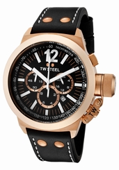 TW Steel CEO Canteen Leather Strap 45mm Mens Chronograph Watch CE1023