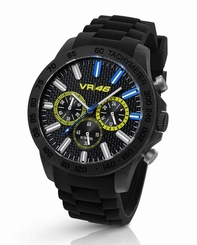 TW Steel Valentino Rossi VR|46,  45mm Black Strap Chronograph Watch VR114