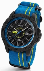 TW Steel VR|46 Valentino Rossi 45mm Blue Yellow Strap Watch VR12