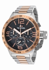 TW Steel CB133 Men's Canteen 45mm Chrono Two-Tone Stainless Steel Black Dial