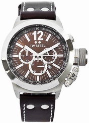 TW Steel Men's CE1011 CEO Canteen Brown Leather Brown Chronograph Dial Watch