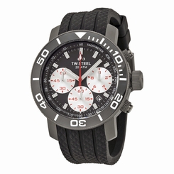 TW Steel Men's Grandeur Chronograph Titanium Grey Dial 45mm Black Rubber TW704