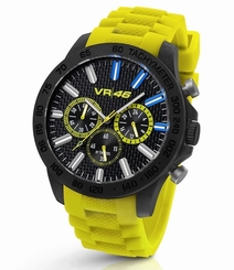 TW Steel Valentino Rossi VR|46, 45mm Yellow Strap Chronograph Watch VR112