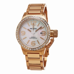 TW Steel Women's TW306 'Canteen' MOP Dial Rose Goldtone Swarovski Quartz Watch