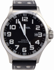 TW Steel TW409 Watch Pilot Mens - Black Dial Stainless Steel Case Quartz