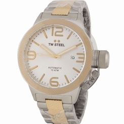 NEW TW Steel Canteen Bracelet CB35 Silver Gold Tone Automatic Watch