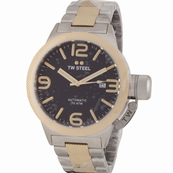 NEW TW Steel Canteen Bracelet CB45 Two Tone Gold Black Automatic Watch