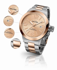 AUTHORIZED DEALER TW STEEL CB404 40mm Men's Canteen Stainless Steel Watch