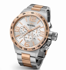 TW Steel Canteen Bracelet 50mm Mens Chronograph Watch CB124