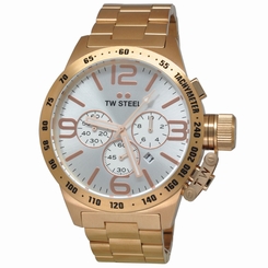 TW STEEL Canteen 50mm Rose Gold Chronograph Gents Watch CB164 - RRP ��469 - NEW
