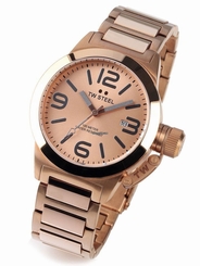 TW Steel TW303 Canteen Analog Rose Gold Dial Date Steel Women's Watch New in Box