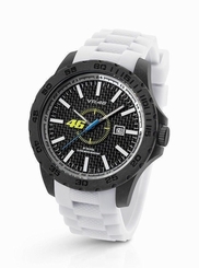 TW Steel VR|46 Valentino Rossi 45mm White Silicon Strap Watch VR4
