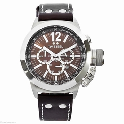TW STEEL CE1012 CEO Canteen Steel Case Brown Leather New Men's Watch Fast Shipp