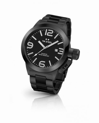 Fake AAA Mens TW Steel 45mm Canteen Black Stainless Steel Black Dial Date Watch CB211 Watch