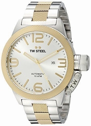 TW STEEL Canteen 50mm AUTO Gold Gents Watch CB36 - RRP ��519 - BRAND NEW