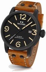 TW Steel Quartz Watch - Maverick Collection Leather Strap Black Dial MS32 (Mens)