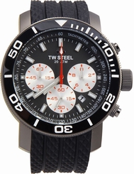 TW Steel Grandeur Chronograph Titanium Grey Dial 48mm Black Rubber STW705