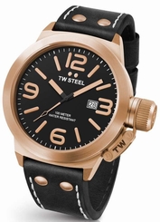 TW Steel Watch - New Canteen Collection - Black Leather 45mm Case CS71 (Men's)