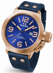 TW Steel Watch - New Canteen Collection - Blue Leather 50mm Case CS62 (Men's)