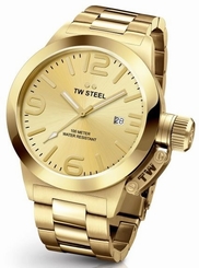 TW Steel - Canteen Collection - Men's Gold 50mm Watch Gold Dial (CB102)
