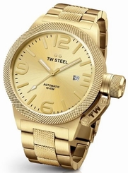 TW Steel Canteen Men's Gold 45mm Automatic Movement Watch Gold Dial (CB105)