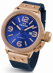 TW Steel Watch - New Canteen Collection - Automatic Leather 50mm CS66 (Men's)