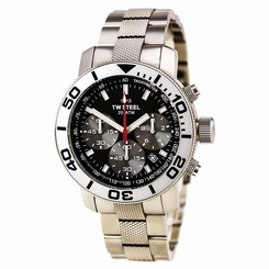 TW Steel Gent's TW706 Grandeur Diver Black Dial SS Bracelet Chrono Watch