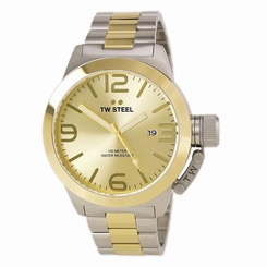 TW Steel CB52 Gent's Canteen Gold Dial TT Yellow Gold Steel Watch