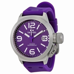 TW Steel Canteen Purple Dial Purple Silicone Mens Watch TW515